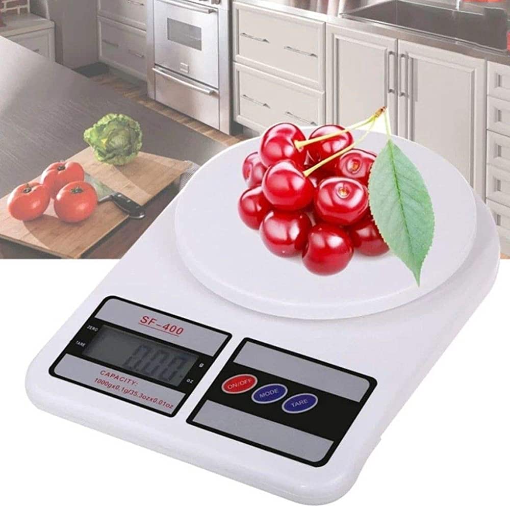 Digital Kitchen Weighing Machine Multipurpose Electronic Weight Scale with Backlit LCD Display for Measuring Food, Cake, Vegetable, Fruit